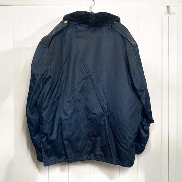 VTG 80s Men's Tufnyl by Blauer Police Security Bomber Jacket & Liner Black 56L - Picture 3 of 7